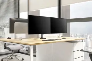 "Neomounts by Newstar" monitoriaus laikiklis ant stalo, tvirtinimas per laikiklį, 7 kg, 43,2 cm (17"), 68,6 cm (27"), 100 x 100 mm, juodas