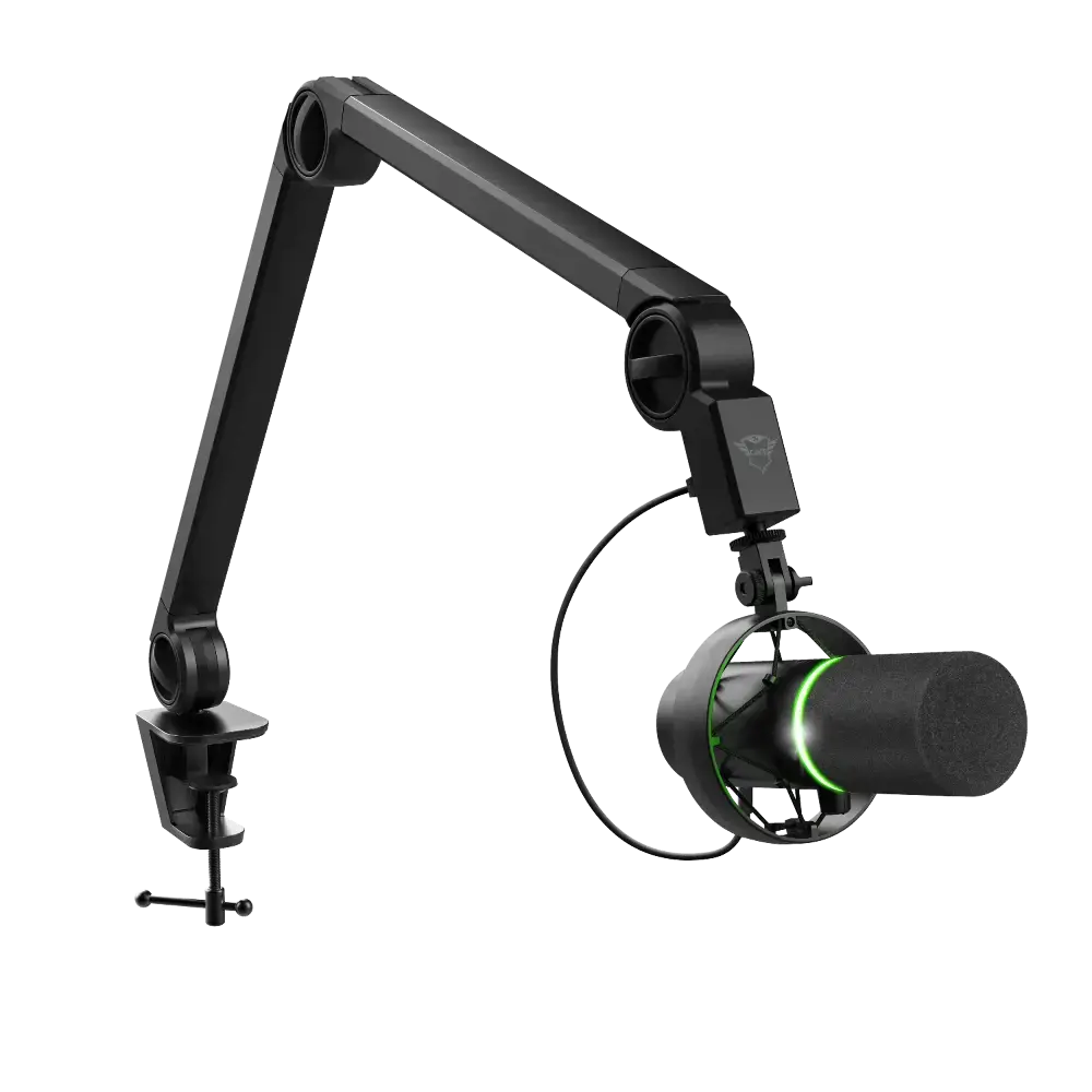 "Trust GXT 255+ Onyx", kompiuterio mikrofonas, 30-18000 Hz, 24 bitų, 96 kHz, 130 dB, kardioidinis