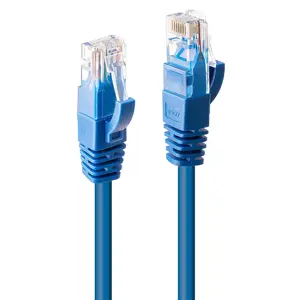 Lindy 0.5m Cat.6 U/UTP Network Cable, Blue, 0.5 m, Cat6, U/UTP (UTP), RJ-45, RJ-45, Blue