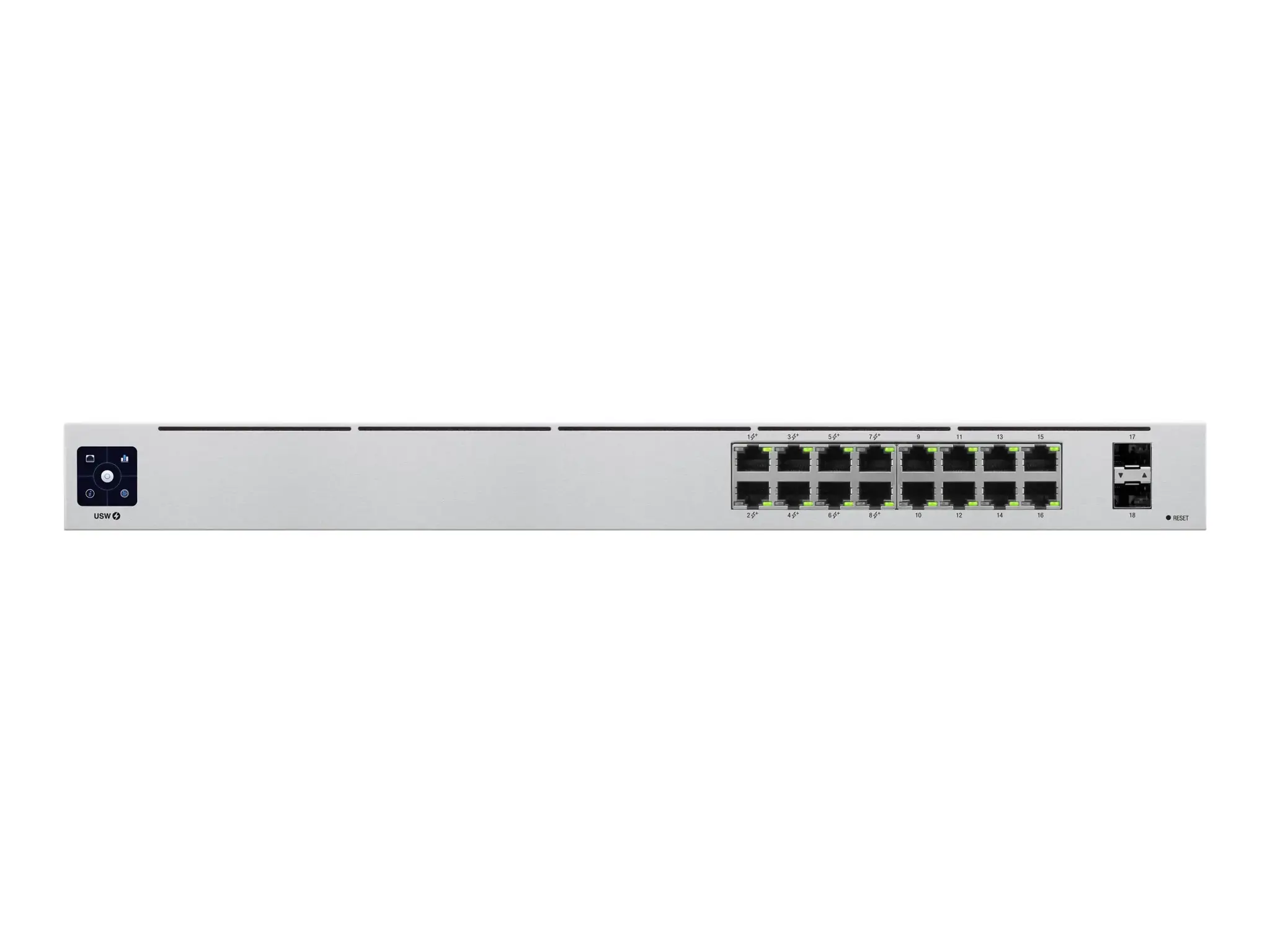 UBIQUITI USW-16-POE Ubiquiti USW-16-POE Gen2 16 prievadų + 2xSFP Gigabit PoE+ UniFi komutatorius