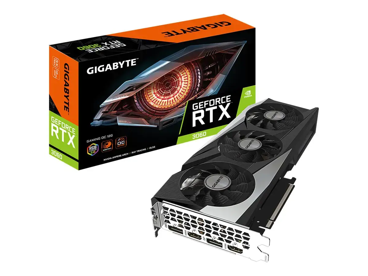Vaizdo plokštė GIGABYTE GeForce RTX 3060 12 GB, GDDR6, 192 bitai, GV-N3060GAMING OC-12GD 2.0