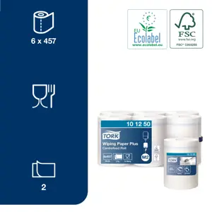 Popieriniai rankšluosčiai TORK ADVANCED 420, M2 101250, 2 sl., 24.5 cm x 160 m, balta sp.