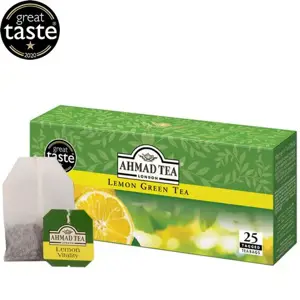 Ahmad Tea Citrinų skonio žalioji arbata, maišeliuose, 25 vnt.