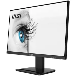 MSI Pro MP243X 23,8 colių monitorius, "Full HD" (1920 x 1080), 100 Hz, IPS, 4 ms, HDMI, "DisplayPort", įmontuoti garsiakalbiai, apsaugotas nuo atspindžių, nuo mirgėjimo, mažiau mėlynos šviesos, sertifikuotas TÜV, VESA, "Kensington", juodas, 60,5 cm (23,8"), 1920 x 1080 taškų, "Full HD", 1 ms, juodas