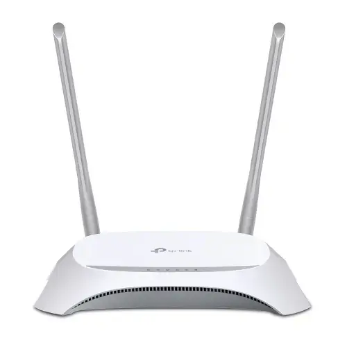 TP-Link 3G/4G belaidis N maršrutizatorius, "Wi-Fi 4" (802.11n), vienos juostos (2,4 GHz), Ethernet LAN, juodas, baltas, stalinis maršrutizatorius