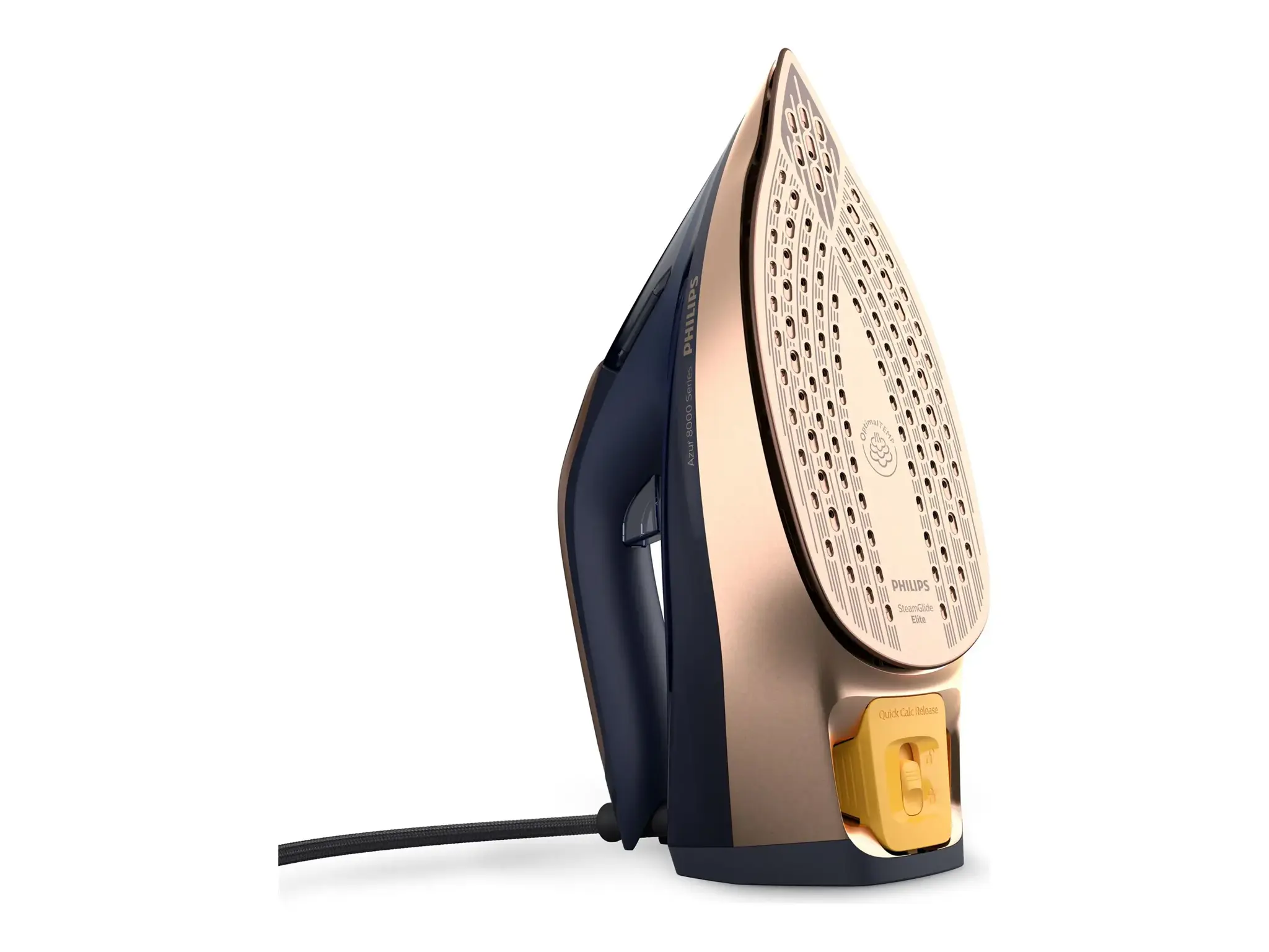"Philips" DST8050/20, garų lygintuvas, "SteamGlide Elite" padas, 3 m, 260 g/min, mėlynas, auksinis, 85 g/min