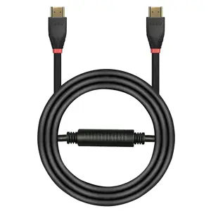 "Lindy" 25 m aktyvusis HDMI 2.0 18G kabelis, 25 m, A tipo HDMI (standartinis), A tipo HDMI (standartinis), 4096 x 2160 taškų, garso grįžtamasis kanalas (ARC), juodas