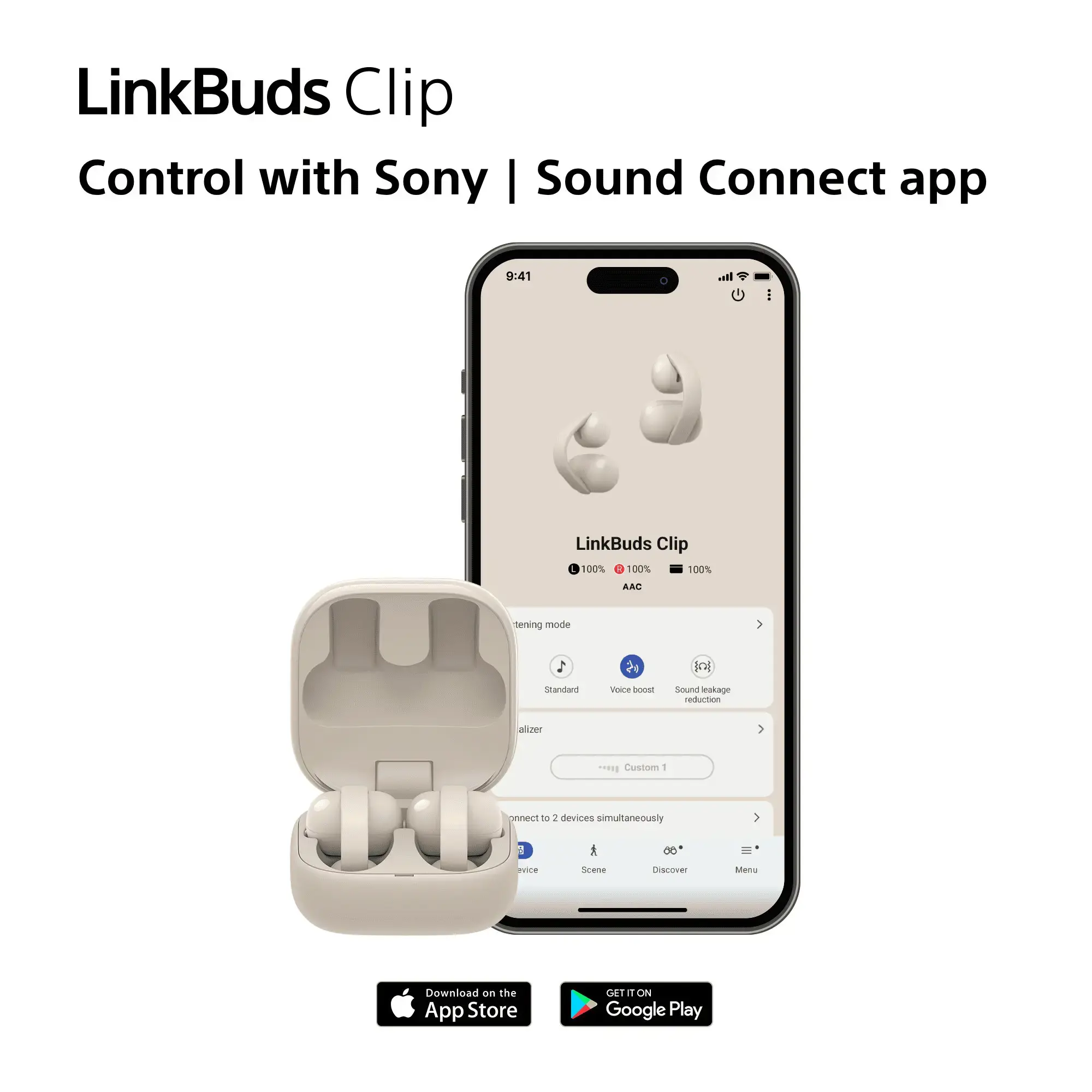 Sony LinkBuds WF-LC900 Clip Open-Ear Headphones,  Black | Sony