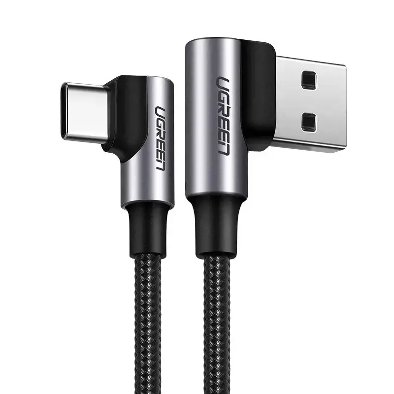 Ugreen 20856, USB A, USB C, USB 2.0, 480 Mbps, juoda, sidabrinė