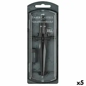 Kompasas Faber-Castell juodas 5 vienetai