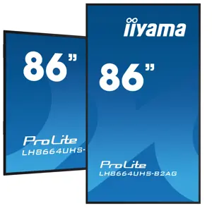 iiyama LH8664UHS-B2AG, Digital signage flat panel, 2.18 m (86"), 3840 x 2160 pixels, Wi-Fi, 24/7
