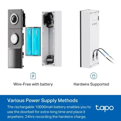 TP-Link TAPO D235 Durų skambutis su vaizdo kamera 2K 5MP 180°