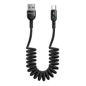 "Mcdodo Omega Omega USB į USB-C spyruoklinis kabelis CA-6420 1,8 m (juodas)
