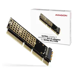 AXAGON PCEM2-1U PCI-E 3.0 16x - M.2 SSD NVMe, iki 80 mm SSD, žemo profilio 1U