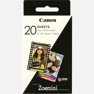 Fotopopierius Canon ZINK™, 5x7,6cm(2x3"), 20psl.