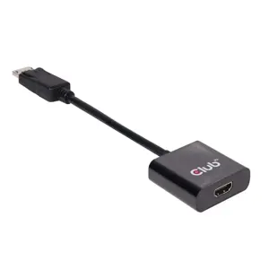 CLUB3D DisplayPort 1.2 to HDMI 2.0 UHD Active Adapter, Displayport 1.2, HDMI 2.0, 0.21 m, Black