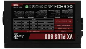 Maitinimo blokas AEROCOOL AEROPGSVX-800PLUS-80, 800 W