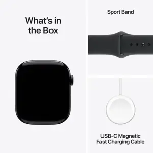 Apple Watch Series 11 GPS + Cellular 46mm Jet Black Aluminium Case with Black Sport Band - M/L | Smart watch | LTPO OLED Always-On Retina | Waterproof | Jet Black