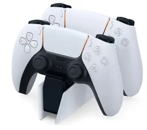 "Sony DualSense" įkrovimo stotelė, "PlayStation 5", įkrovimo stovas, juoda, balta, Sony, 1 vnt., dėžutė