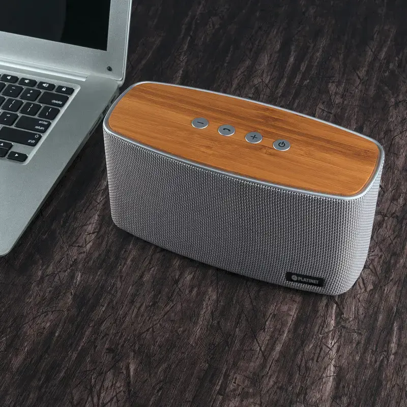 Platinet DENO, 30 W, 30 W, Laidinis ir belaidis, 10 m, Stereofoninis nešiojamas garsiakalbis, Pilka, Mediena