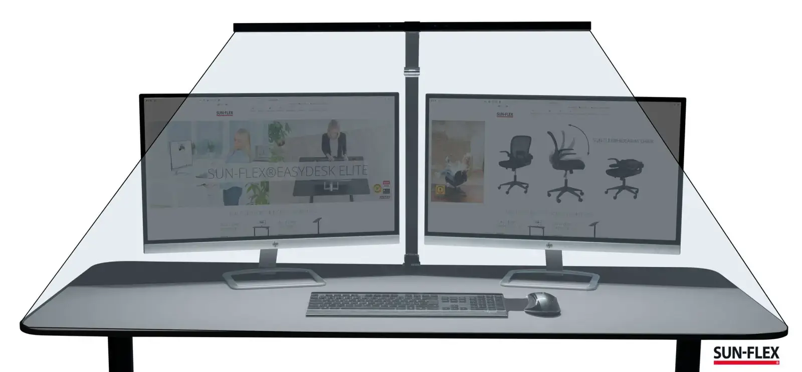 Stalinis šviestuvas SUN-FLEX®SCREENLITE, ekranui apšviesti, juodas