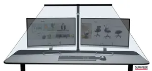 Stalinis šviestuvas SUN-FLEX®SCREENLITE, ekranui apšviesti, juodas