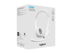 LOGITECH H390 laidinės ausinės - OFFWHITE - USB
