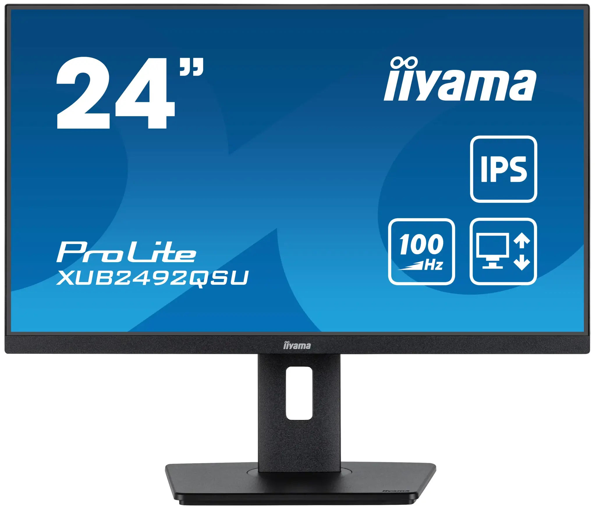 iiyama ProLite XUB2492QSU-B1, 60.5 cm (23.8"), 2560 x 1440 pixels, Wide Quad HD, LED, 1 ms, Black