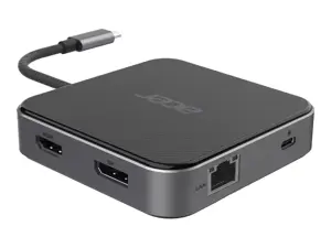 ACER 7 in 1 USB4 8K kelių ekranų koncentratorius HDMI + DP + 2xUSB3.2 + USB C + RJ45 + 3,5 mm garso prievadas