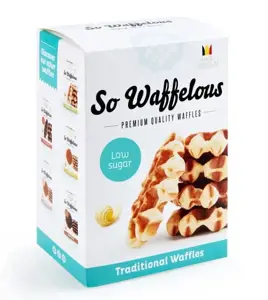 Belgiški vafliai SO WAFFELOUS Low Sugar, minkšti, 200 g