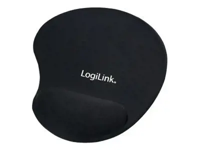 LOGILINK ID0027 LOGILINK - Gelinis pelės kilimėlis su riešo atrama, juodas