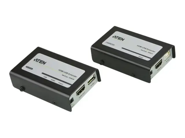 ATEN USB ir HDMI ilgintuvas CAT5e/6, USB2.0 Full Speed (12Mbit/s), 1080P (40 m) / 1080i (60 m), 1920 x 1200 taškų, AV siųstuvas ir imtuvas, 60 m, laidinis, 3D, HDCP
