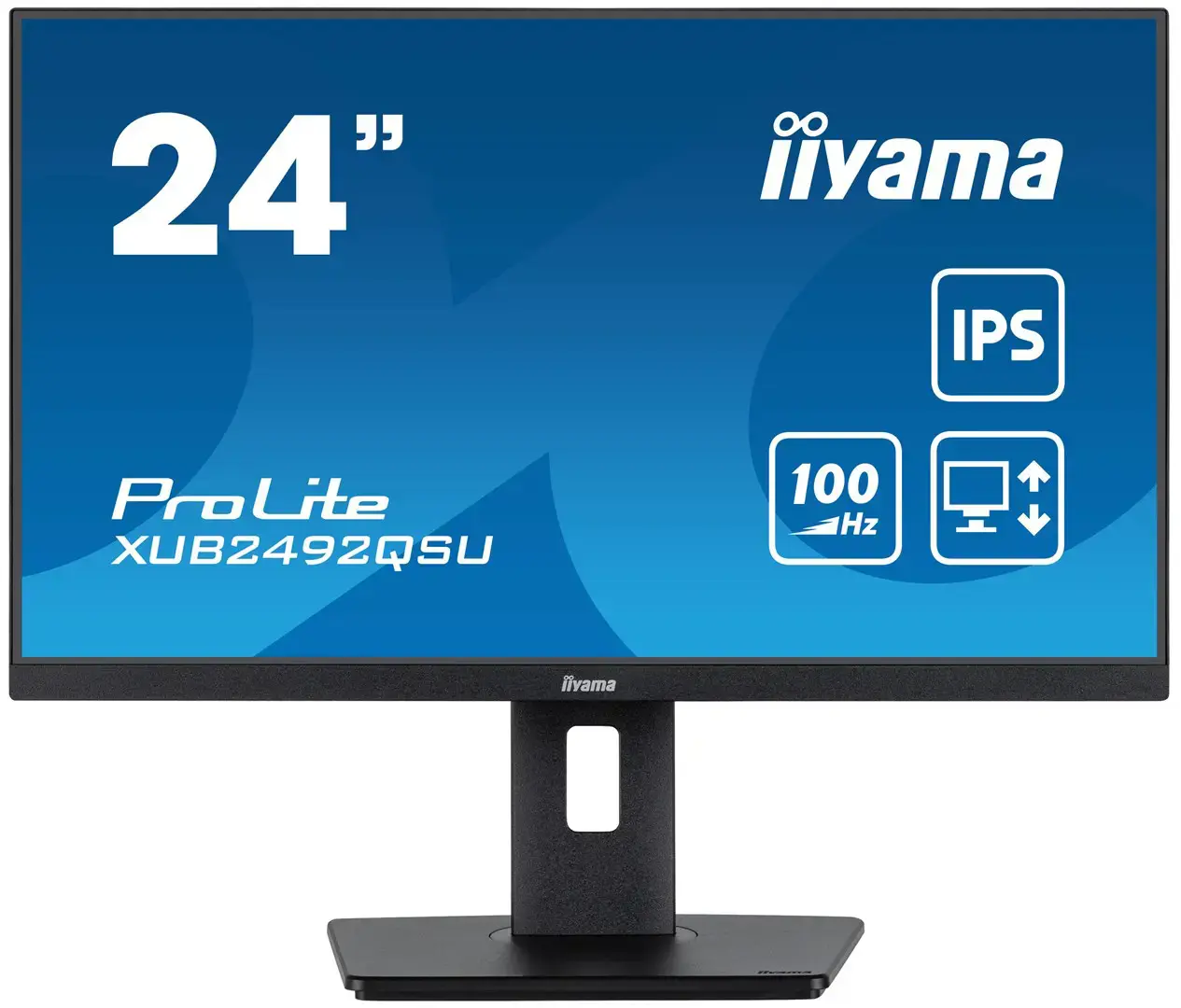 iiyama ProLite XUB2492QSU-B1, 60.5 cm (23.8"), 2560 x 1440 pixels, Wide Quad HD, LED, 1 ms, Black
