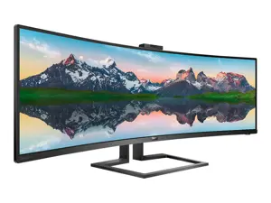 Monitorius Philips P Line 32:9 SuperWide curved LCD display 499P9H/00, 124 cm (48.8"), 5120 x 1440 pixels, UltraWide Dual Quad HD, LCD, 5 ms, Black
