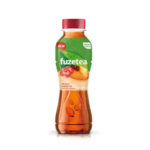 Negazuotas persikų skonio gėrimas FUZE TEA, su kinrožiu ir juodosios arbatos ekstraktu, 0,5l PET D