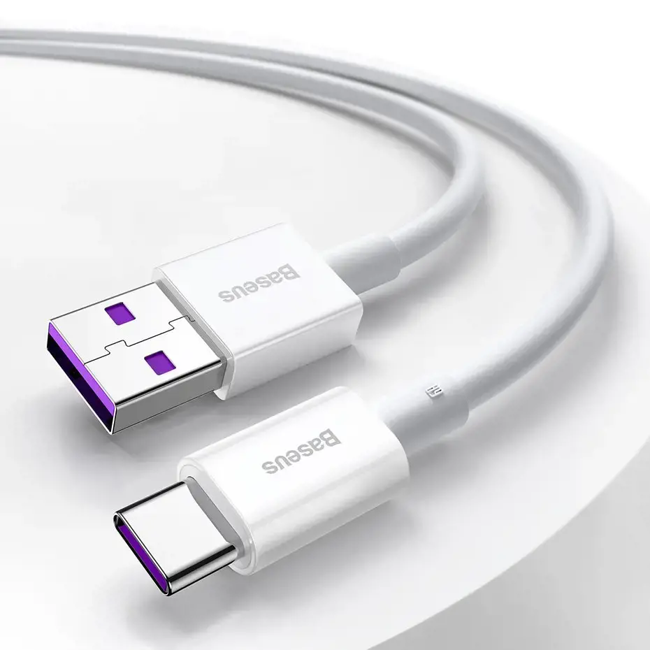 Baseus Superior USB - USB Typ C fast charging data cable 66 W (11 V | 6 A) Huawei SuperCharge SCP 2 m black (CATYS-A01)