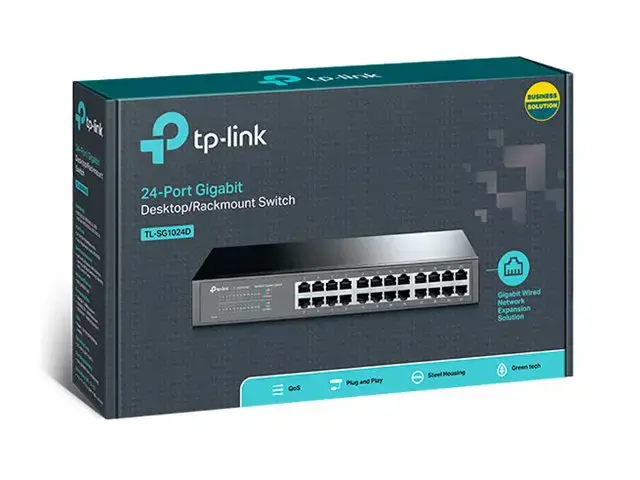 TP-LINK 24 prievadų "Gigab". ECO-Switch 19in