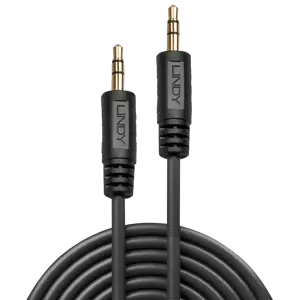 "Lindy" 5 m "Premium Audio" 3,5 mm lizdo kabelis, 3,5 mm, vyriškas, 3,5 mm, vyriškas, 5 m, juodas