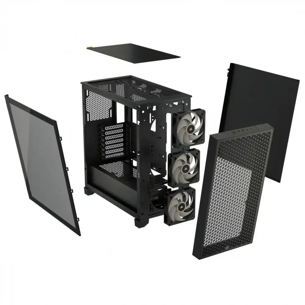 3000D Airflow RGB TG Mid-Tower juodos spalvos