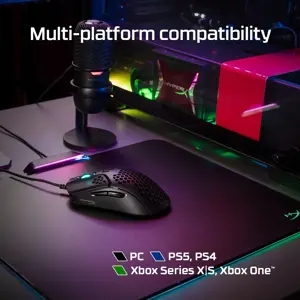 "HyperX Pulsefire Haste" - žaidimų pelė (juoda-raudona), dvipusė, optinė, A tipo USB, 16000 DPI, juoda, raudona