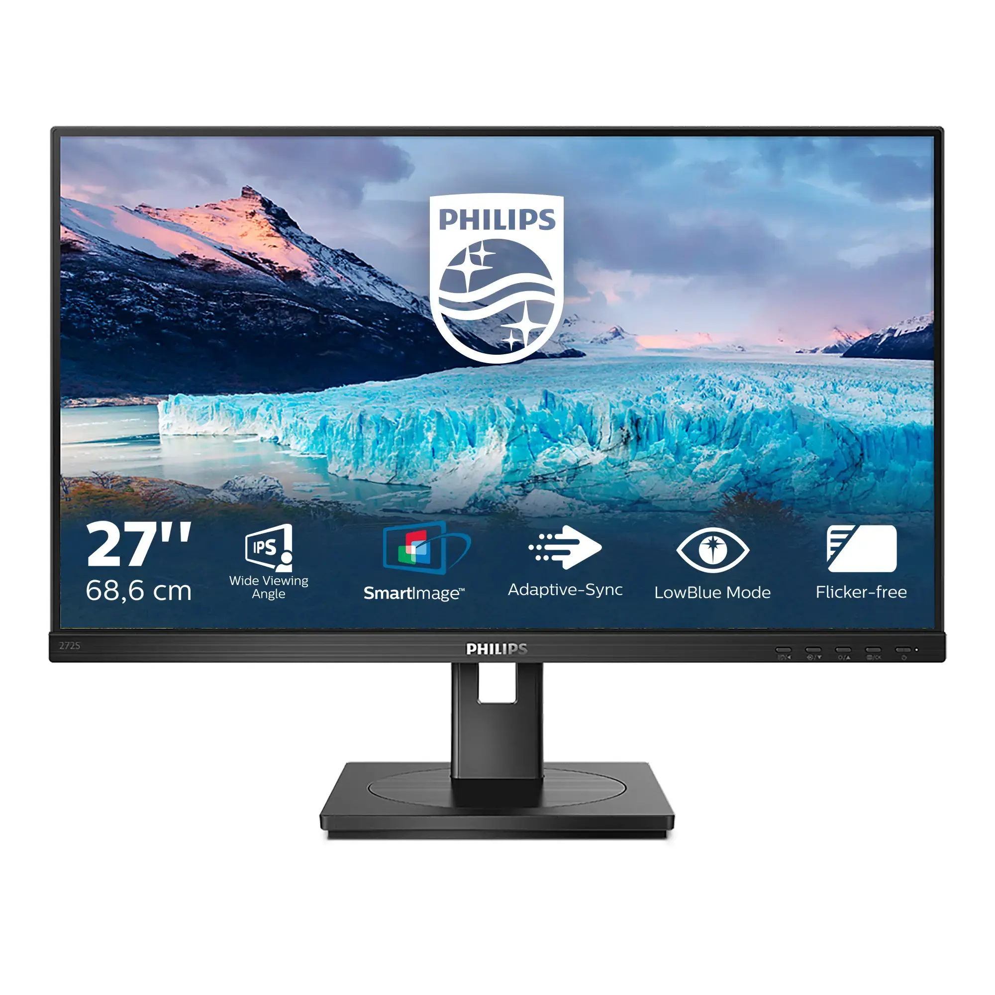 Monitorius PHILIPS 272S1AE/00 68.6cm 27inch LCD-Monitor VGA DVI-D DisplayPort HDMI USB