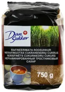 Cukrus Dan Sukker, rudas, cukranendrių, 750 g