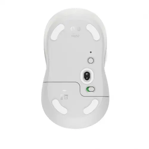 Logitech Signature M650 Wireless Mouse for Business, Right-hand, Optical, RF Wireless + Bluetooth, 4000 DPI, White