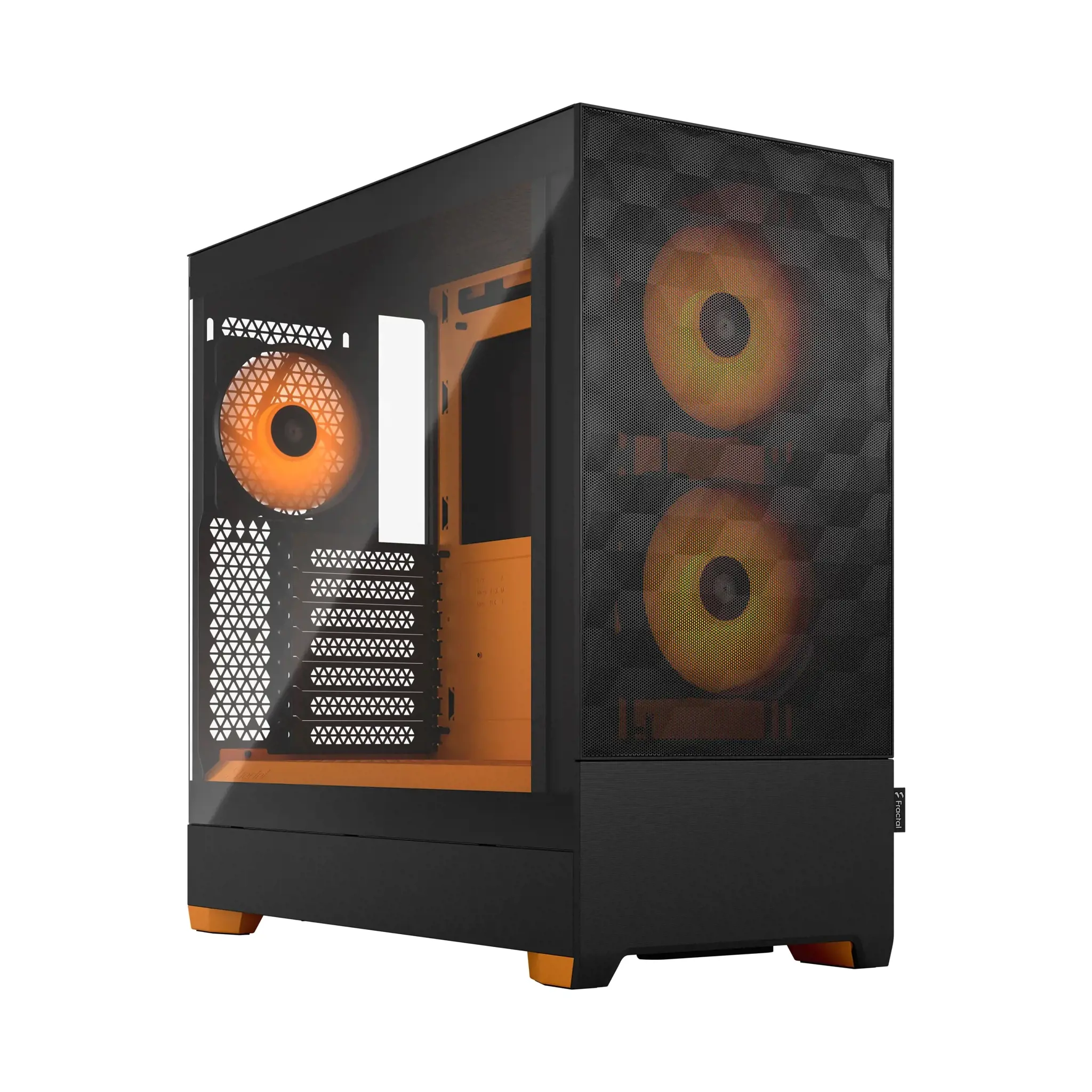 FRACTAL DESIGN "Pop Air" RGB oranžinis šerdis TG skaidrus atspalvis