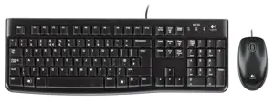 Logitech LGT-MK120-US, Wired, USB, Mechanical, QWERTY, Black, Mouse included