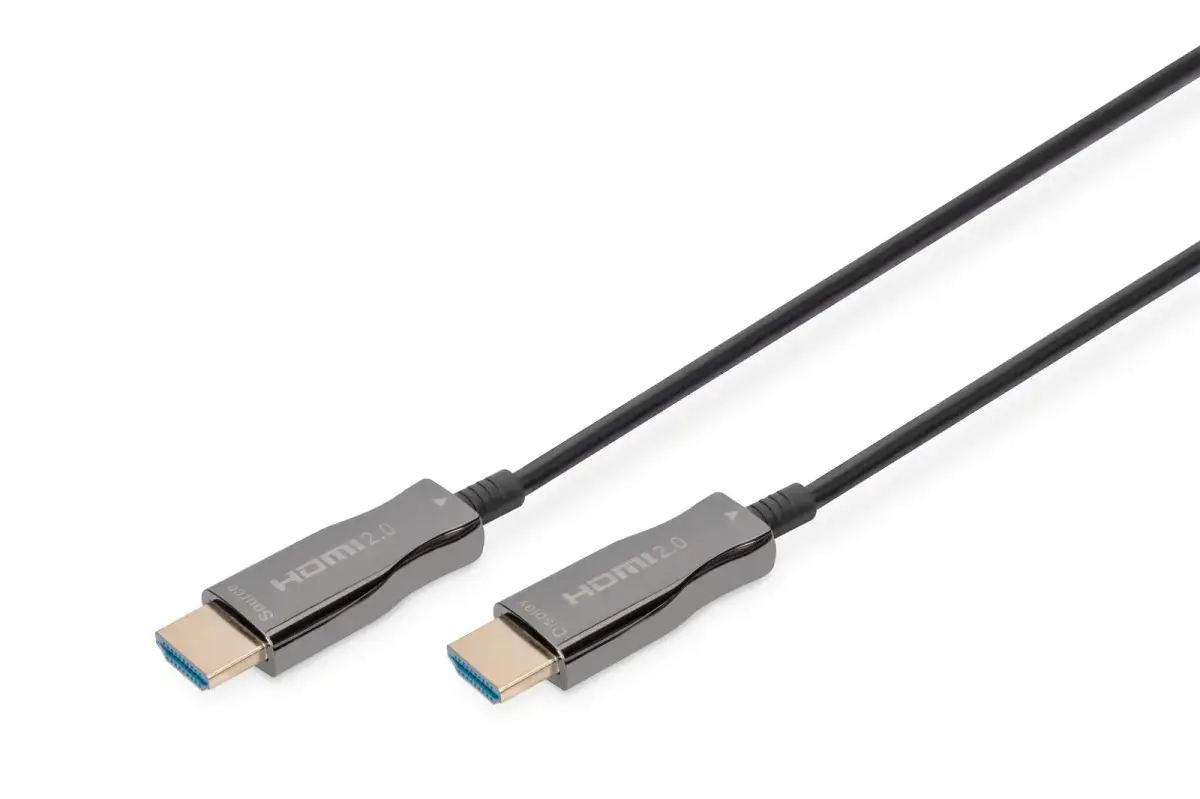 ASSMANN jungiamasis kabelis HDMI hibridinis šviesolaidis Premium HighSpeed Ethernet AOC 4K 60Hz UHD tipo HDMI A/HDMI A M/M 15 m