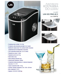 Nešiojamasis ledo gaminimo įrenginys LIN ICE PRO-B12 juodas