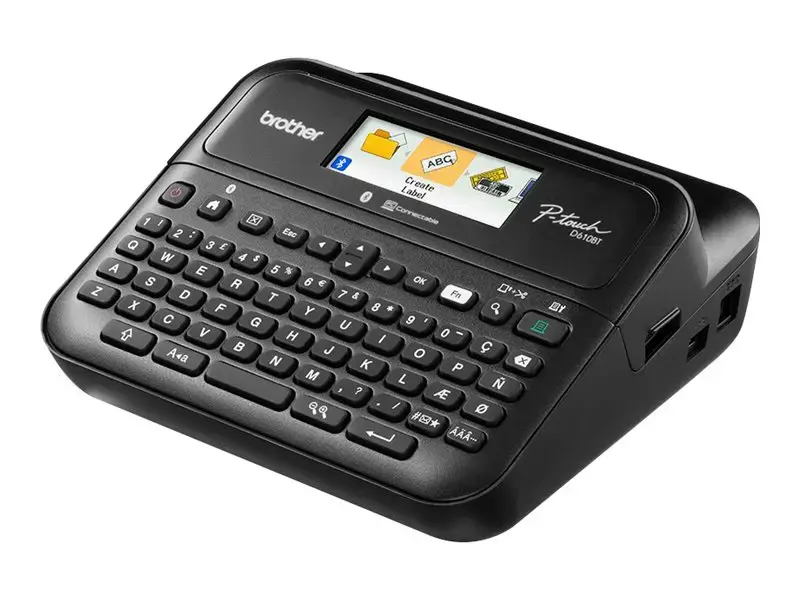 BROTHER PT-D610BT - ETIKEČIŲ SPAUSDINTUVAS KOMPIUTERIUI SU SPALVOTU EKRANU