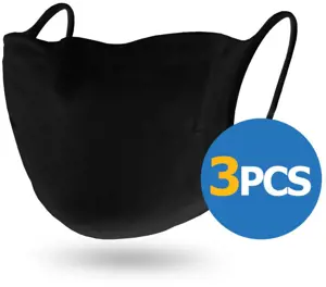 FHC reusable face mask 3pcs, black