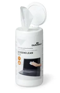Servetėlės kompiuterio ekranui valyti DURABLE Screenclean, 100 vnt., šlapios